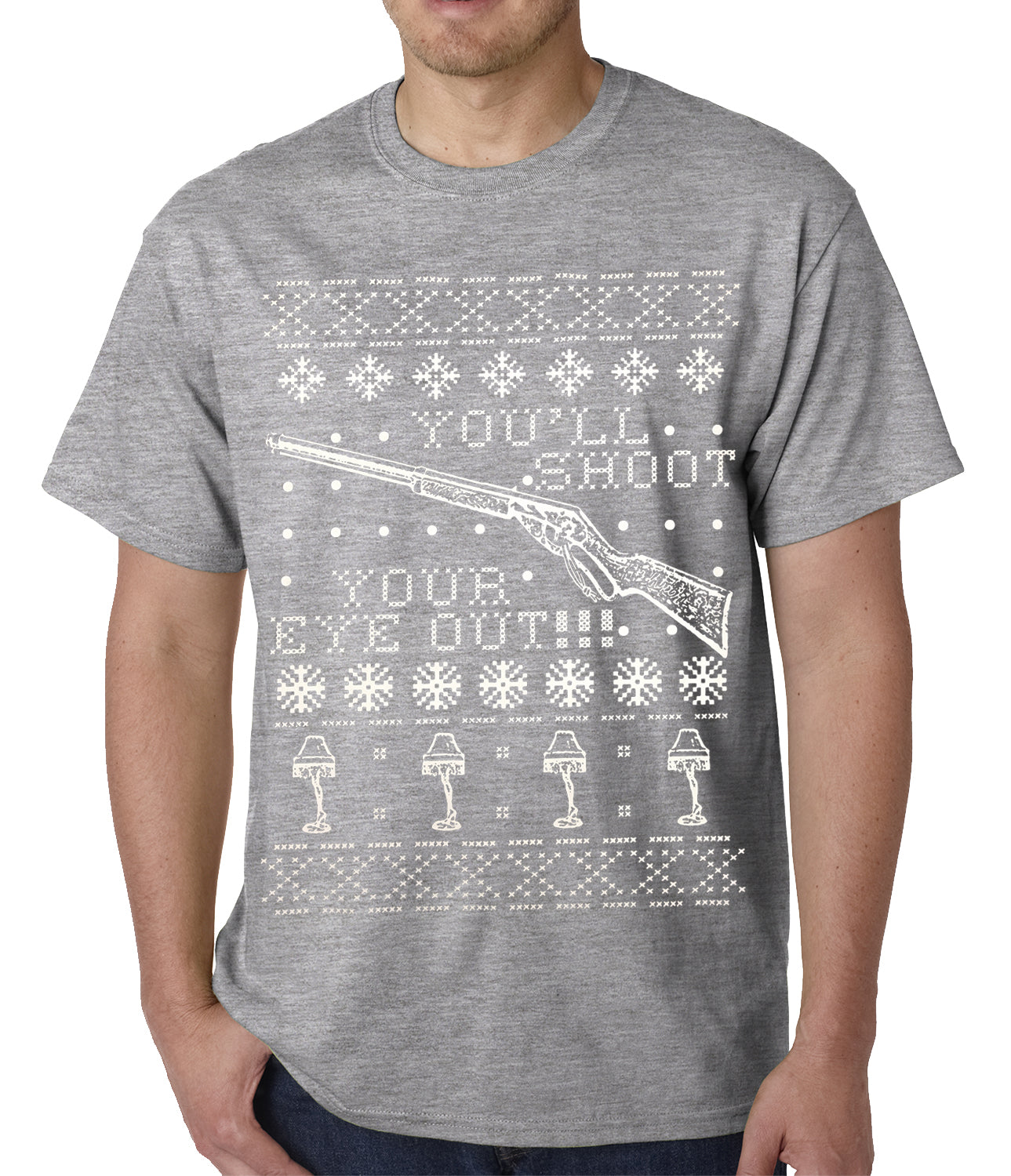 Ugly Christmas Tee - You'll Shoot Your Eye Out Ugly Christmas Mens T-shirt