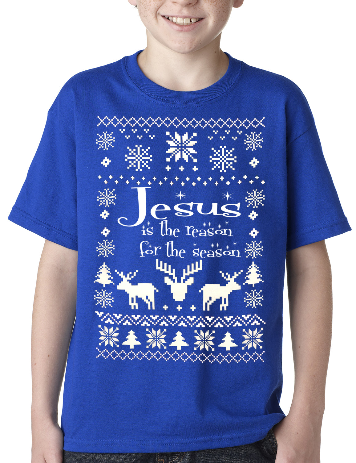 Ugly Christmas T-shirt - Jesus is the Reason Kids T-shirt