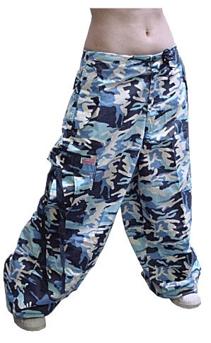 Unisex Basic UFO Pants (Dark Blue Camo)