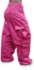 Unisex Basic UFO Pants w/ Zip Off Legs to Shorts (Hot Pink)