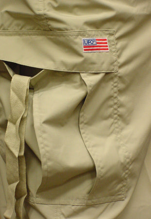 Unisex Basic UFO Pants w/ Zip Off Legs to Shorts (Khaki)