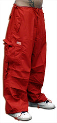 Unisex Basic UFO Pants w/ Zip Off Legs to Shorts (Red)
