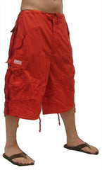 Unisex Basic UFO Pants w/ Zip Off Legs to Shorts (Red)
