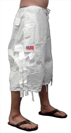 Unisex Basic UFO Pants w/ Zip Off Legs to Shorts (White)