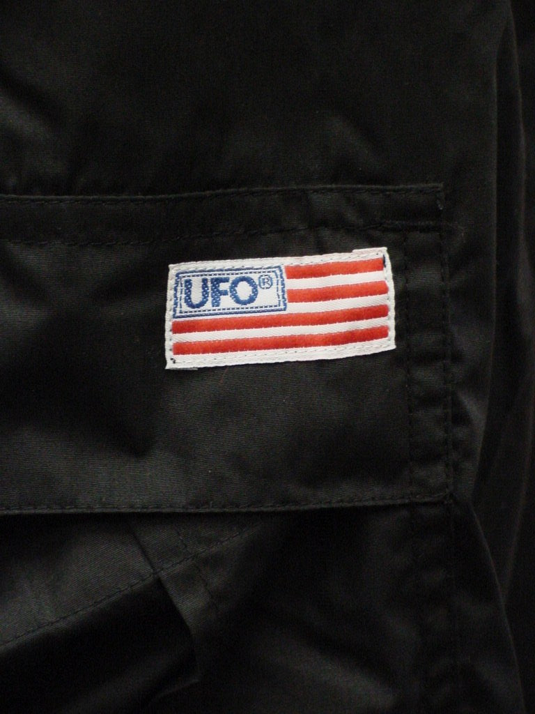 Unisex Basic UFO Pants with Expandable Bottoms (Black/Turquoise)