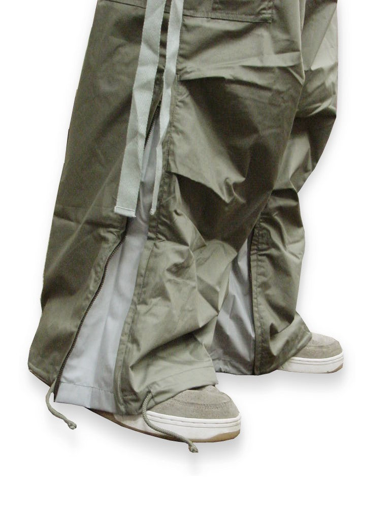 Unisex Basic UFO Pants with Expandable Bottoms (Moss/Lt Grey)