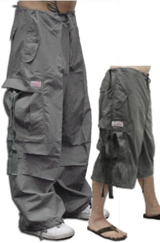  Unisex UFO Pants w/ Zip Off Legs to Shorts (Charcoal Grey)