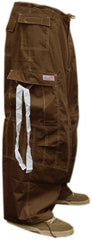 Unisex UFO Pants with Contrast Color (Brown/White)