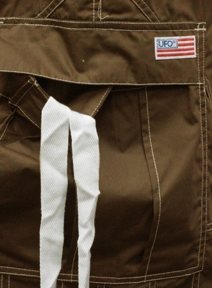 Unisex UFO Pants with Contrast Color (Brown/White)