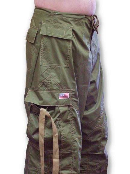 Unisex UFO Pants with Contrast Color (Olive Green/Khaki)