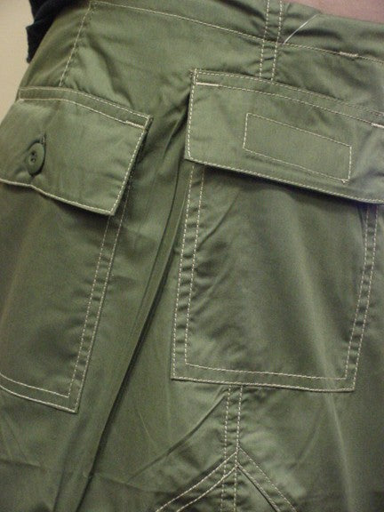 Unisex UFO Pants with Contrast Color (Olive Green/Khaki)