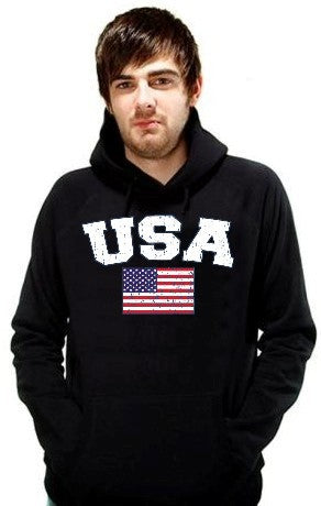 USA Vintage Flag International Hoodie