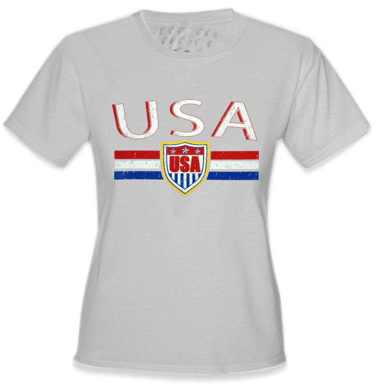 USA Vintage Shield International Girls T-Shirt