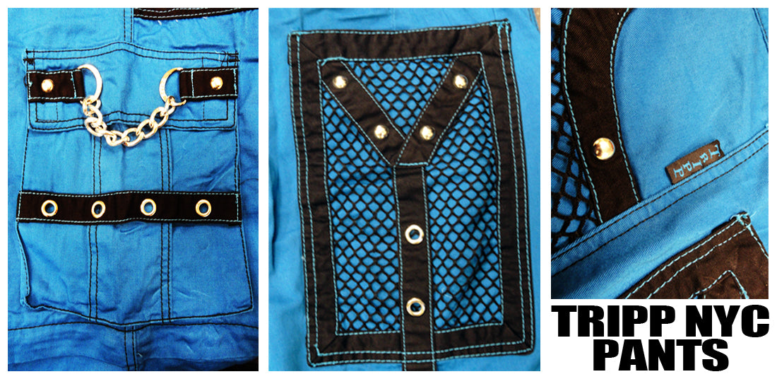 Tripp Darkstreet NYC - Blue "Arctic Nightmare" Bondage Pants (Blue)