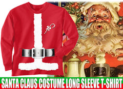 Santa Claus Christmas Costume Men's Long Sleeve T-Shirt