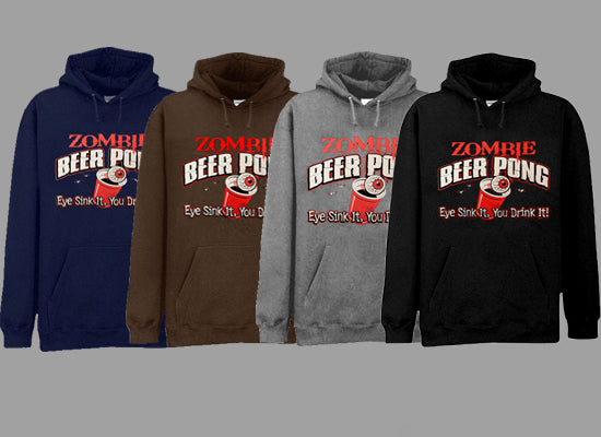 Zombie Beer Pong Adult Hoodie
