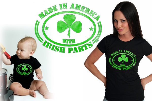 Irish Made In America With Irish Parts Ladies T-Shirt