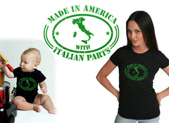 Italian Made In America With Italian Parts Ladies T-Shirt