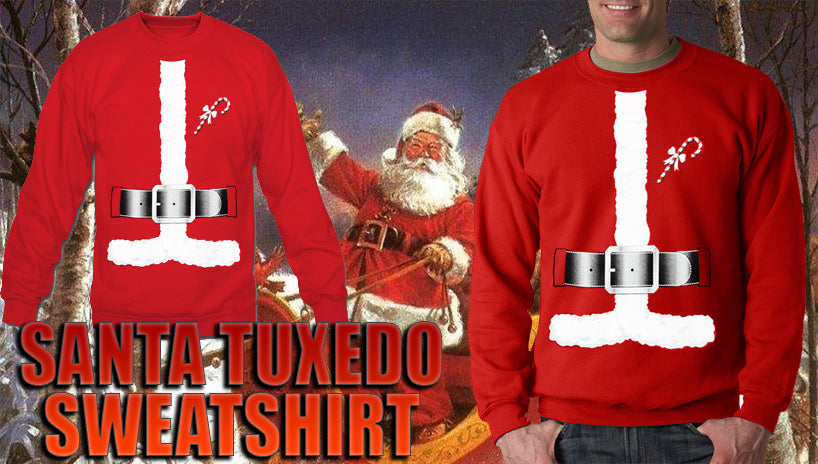 Santa Claus Christmas Costume Men's Crew Neck Sweatshirt
