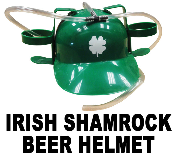 Irish Shamrock Double Beer Can Helmet