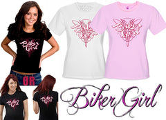 Girls Biker Shirts - "Biker Girl" Girl's T-Shirt