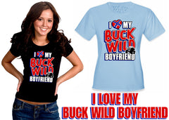 I Love My Buck Wild Boyfriend Girl's T-Shirt