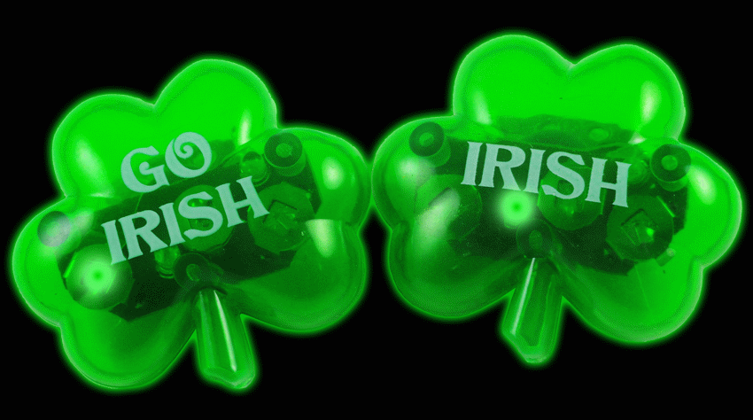 St. Patrick's Day Jumbo Flashing Shamrock Pin