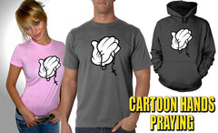 Cartoon Hands Praying Girl's T-Shirt
