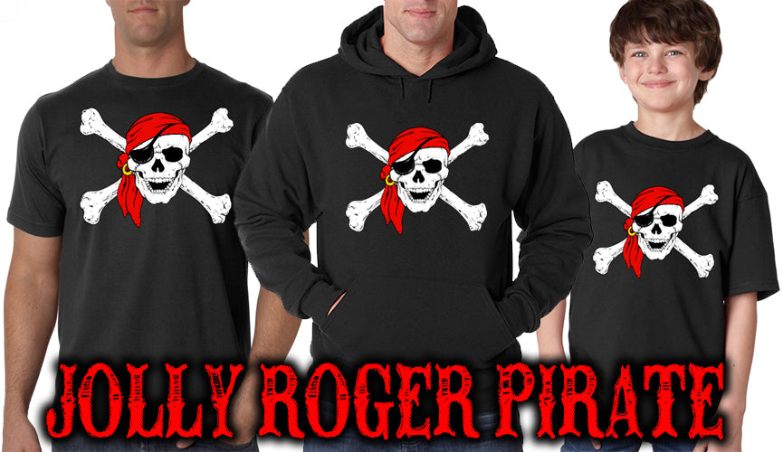 The Jolly Roger Pirate Skull Adult Hoodie