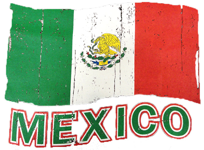 Vintage Mexico Waving Flag Girl's T-Shirt