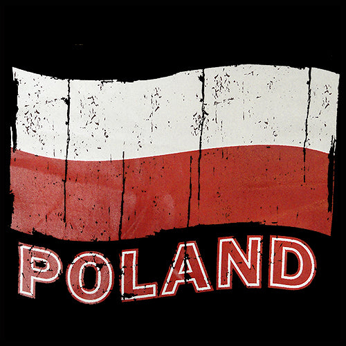 Vintage Poland Waving Flag Girl's T-Shirt
