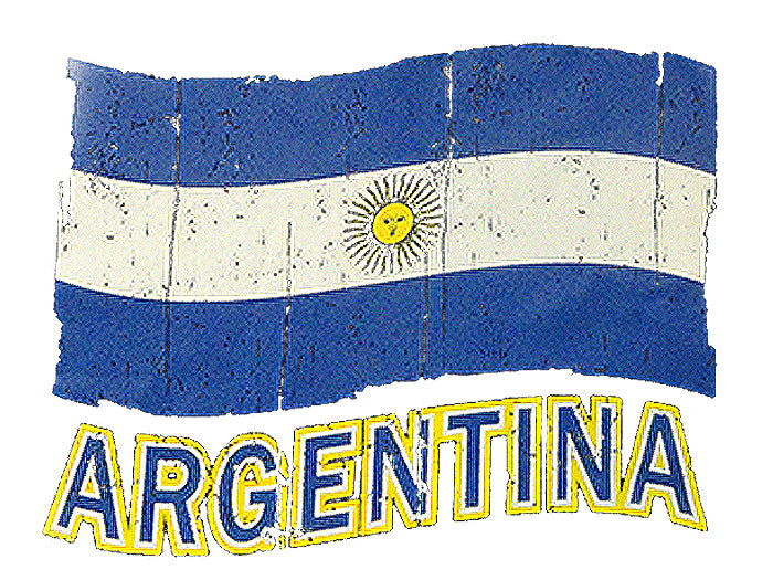 Vintage Argentina Waving Flag Adult Hoodie