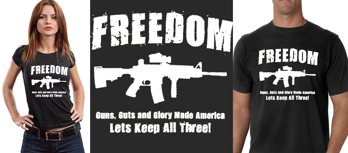 Freedom Guns Guts Glory Girl's T-Shirt