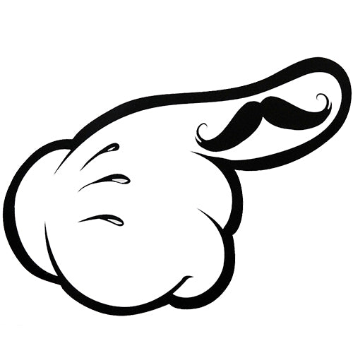 Cartoon Hands The 'Stache Adult Hoodie