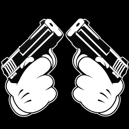 Cartoon Hands Double Gun's Men's T-Shirt