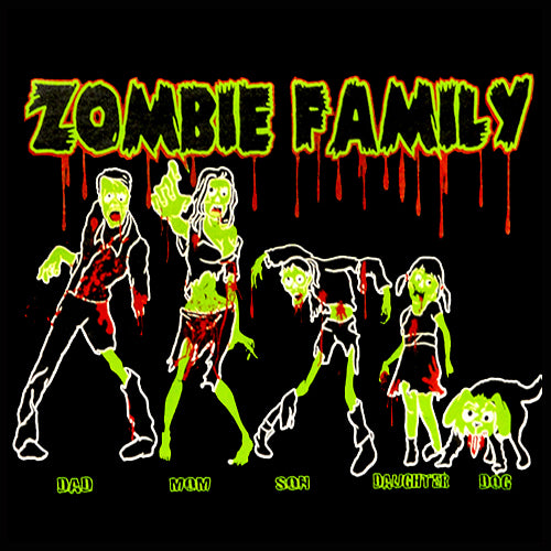 Halloween Tshirt - The Zombie Family Men's T-Shirt