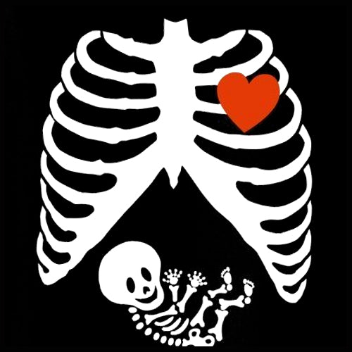 Pregnant Skeleton Women's T- Shirt