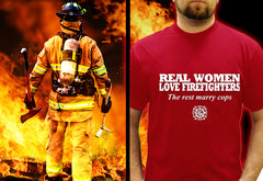 Real Women Love Firefighters Men's T- Shirt