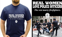 Real Women Love Police Officers Men's T- Shirt