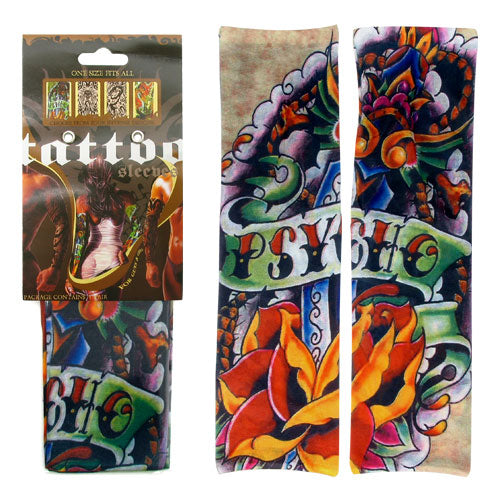 Tattoo Sleeves - Psycho Slip on Tattoo Sleeves (Pair)