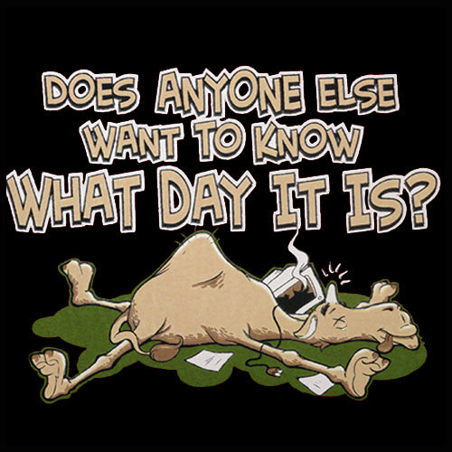 Does Anyone Else Want To Know What Day It Is? Hump Day Men's T-Shirt