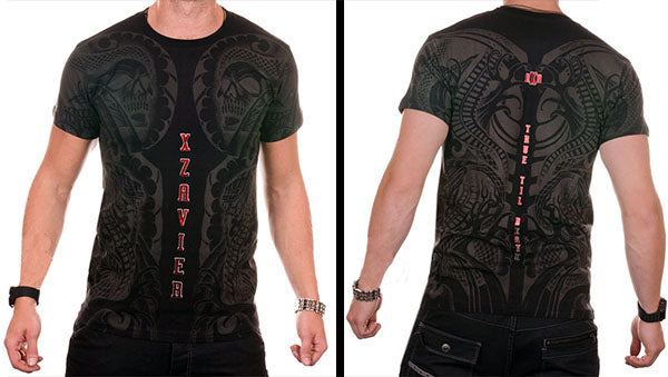 Xzavier Body Tattoo Men's T-Shirt (Black)