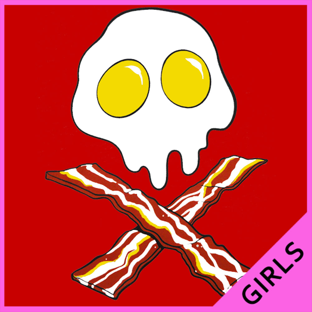 Eggs Bacon Skull Girl's T-Shirt
