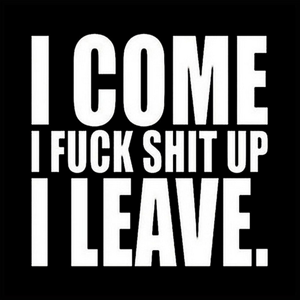 I Come I F*ck Sh*t Up I Leave Adult Hoodie
