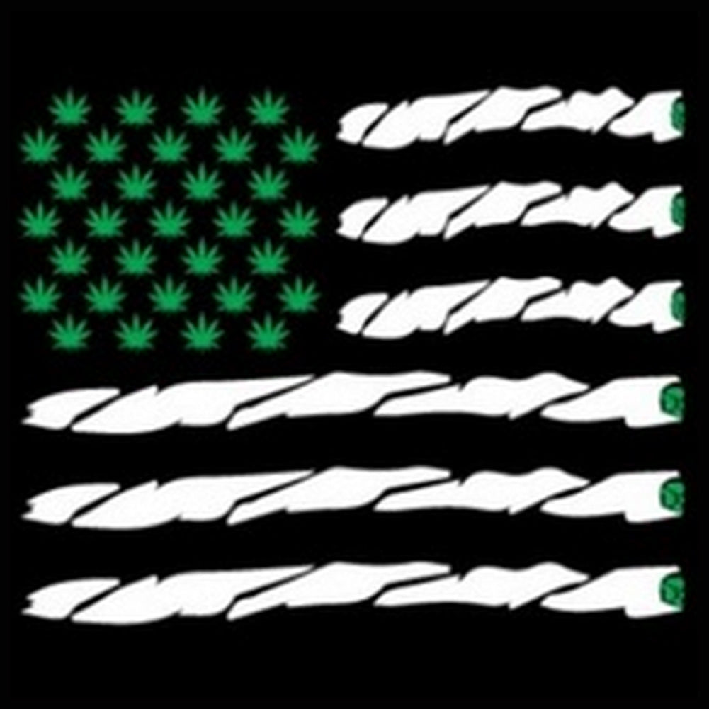 Pot American Flag Adult Hoodie