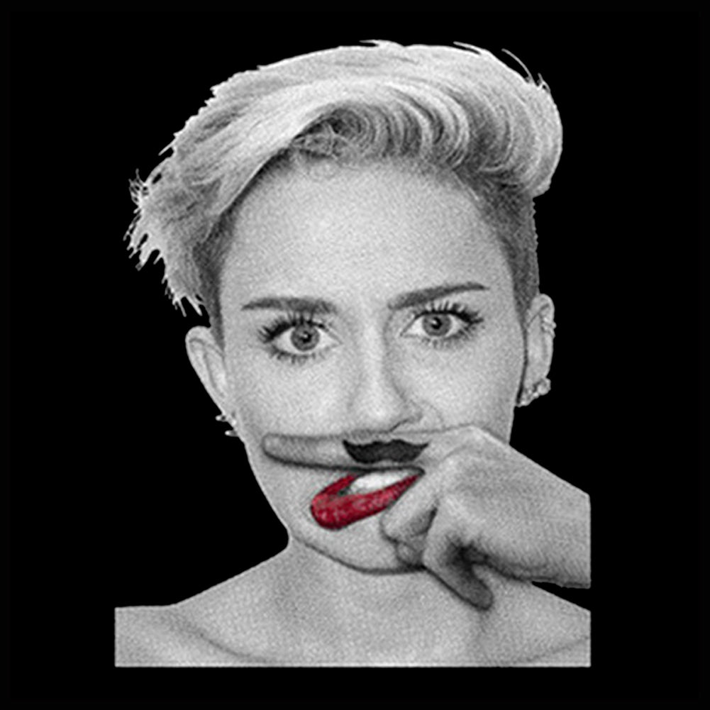 Mustache Funny Girl's T-Shirt