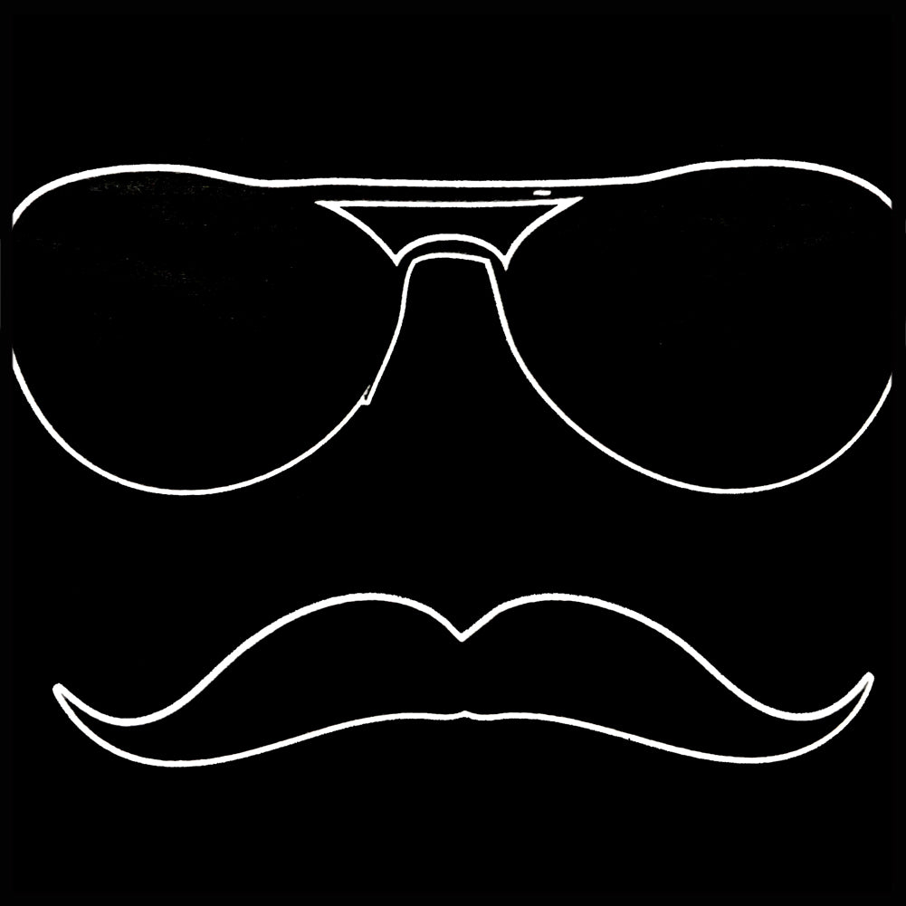 Sunglasses Mustache Adult Hoodie