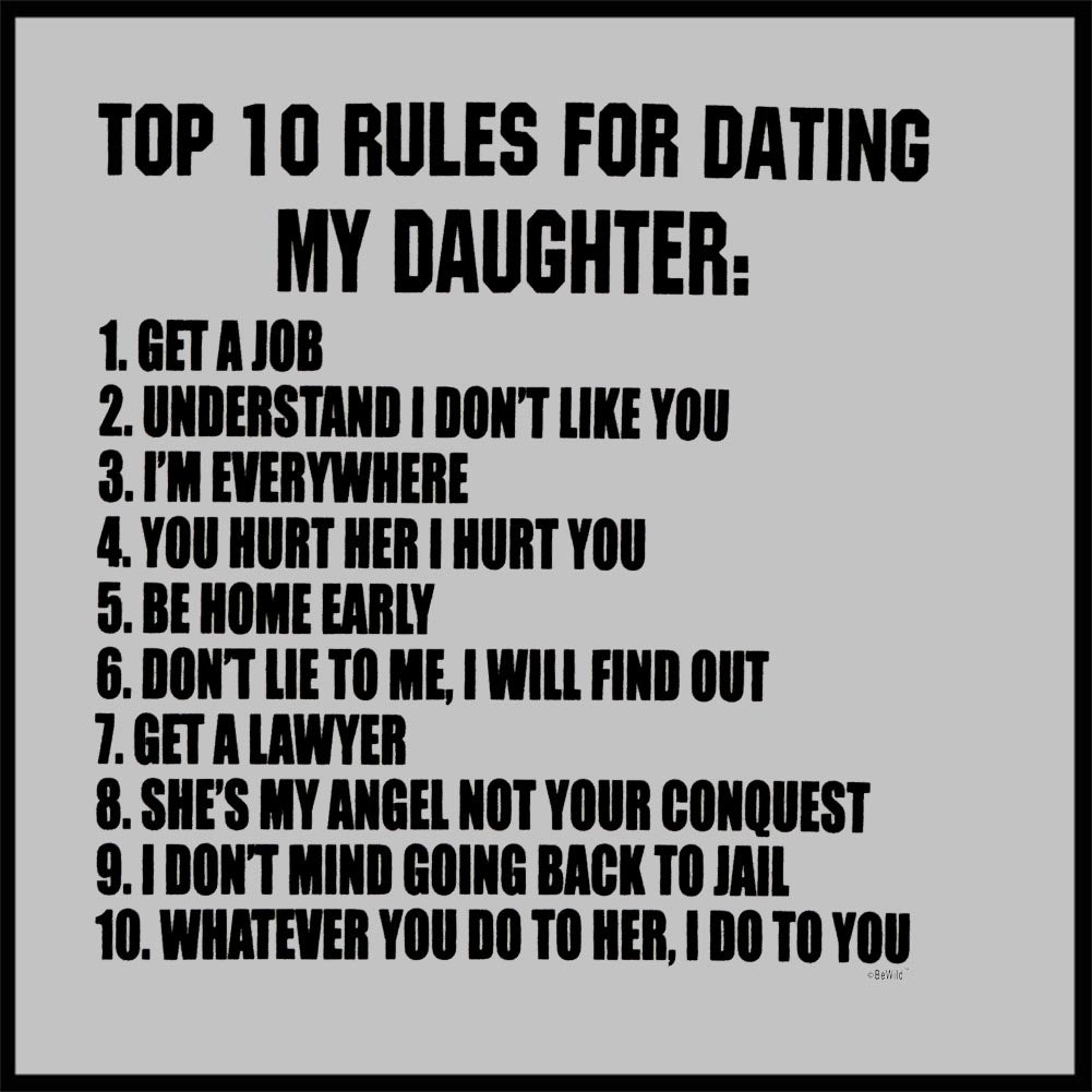 Top 10 Rules For Dating My Daughter Adult Hoodie