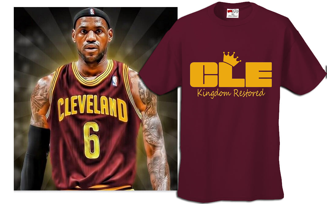 Lebron Kingdom Restored CLEveland Men's T-shirt