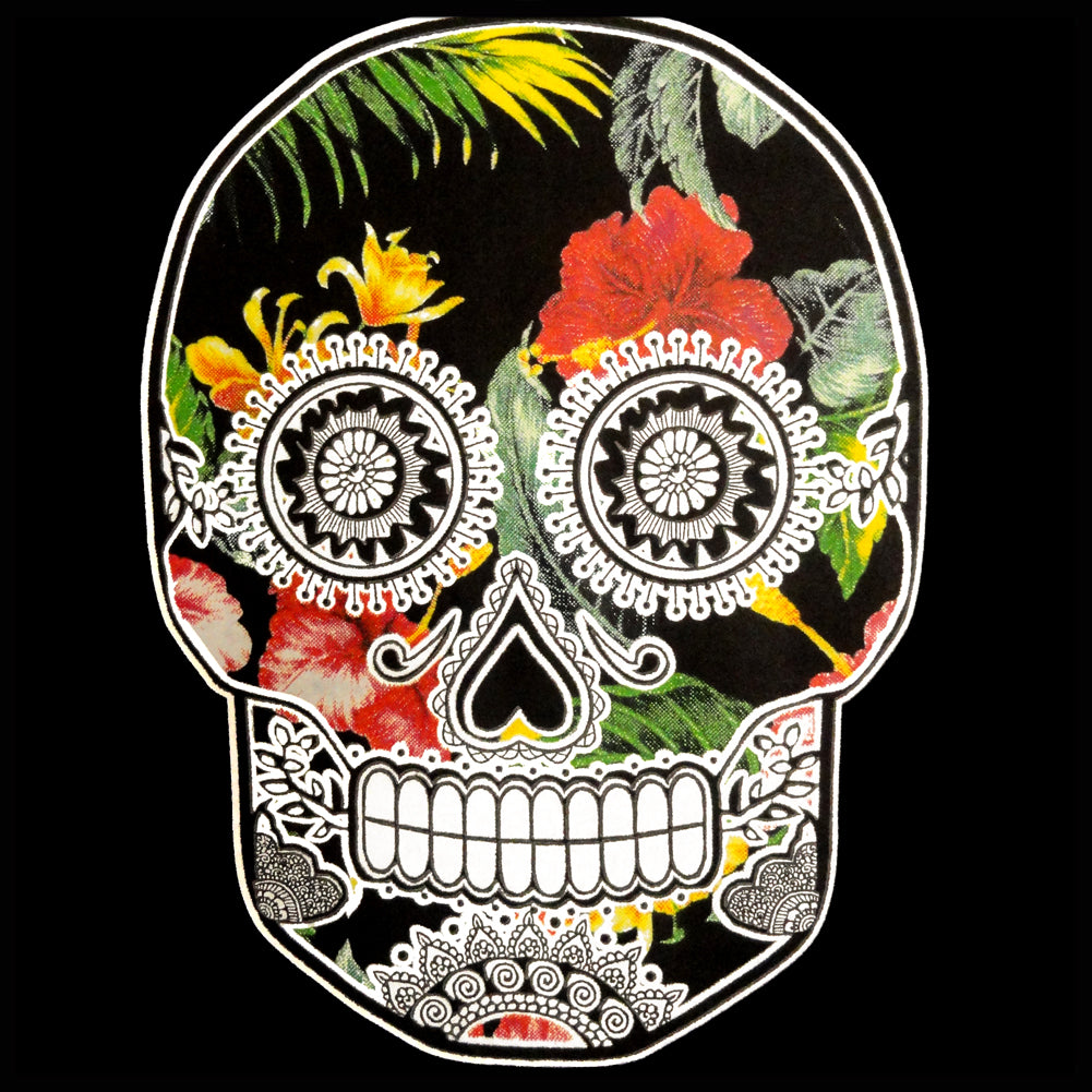 Floral Sugar Skull Crew Neck Sweatshirt